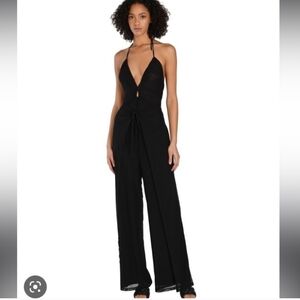 BAR lll x Nicole Williams English cutout halter jumpsuit